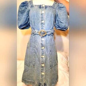 Gracia Dress Denim Vintage Size M 100% COTTON Party  Cocktail Y2k
